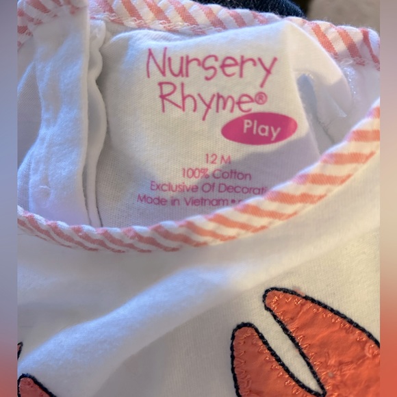 Nursery Rhyme Seersucker Crab Top - Picture 3 of 3